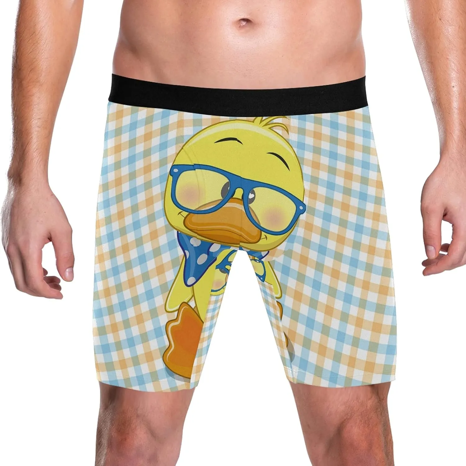 Oyihfvs Men's Novelty Boxer Briefs Long Breathable Underwear Stretchy Underpants Shorts S-XL