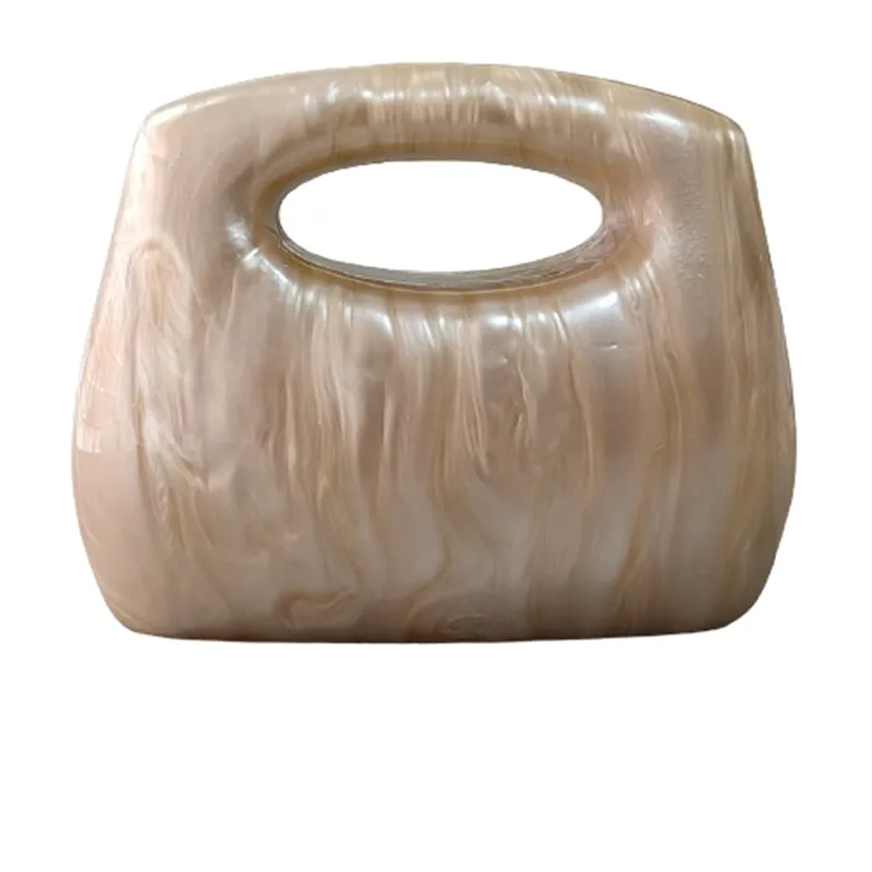 Pearlescent Acrylic Box Clutch - 4 Colors