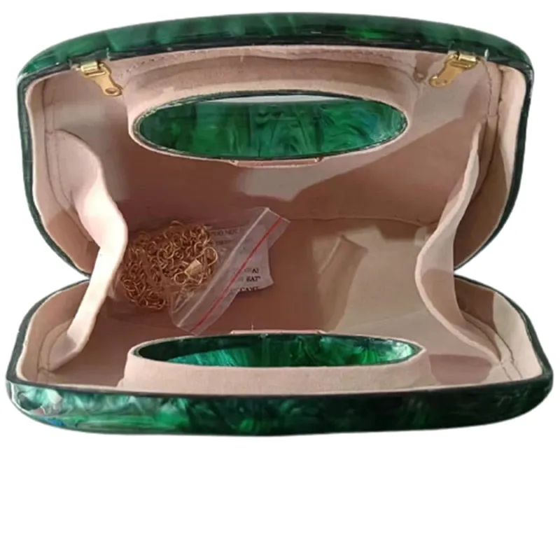 Pearlescent Acrylic Box Clutch - 4 Colors