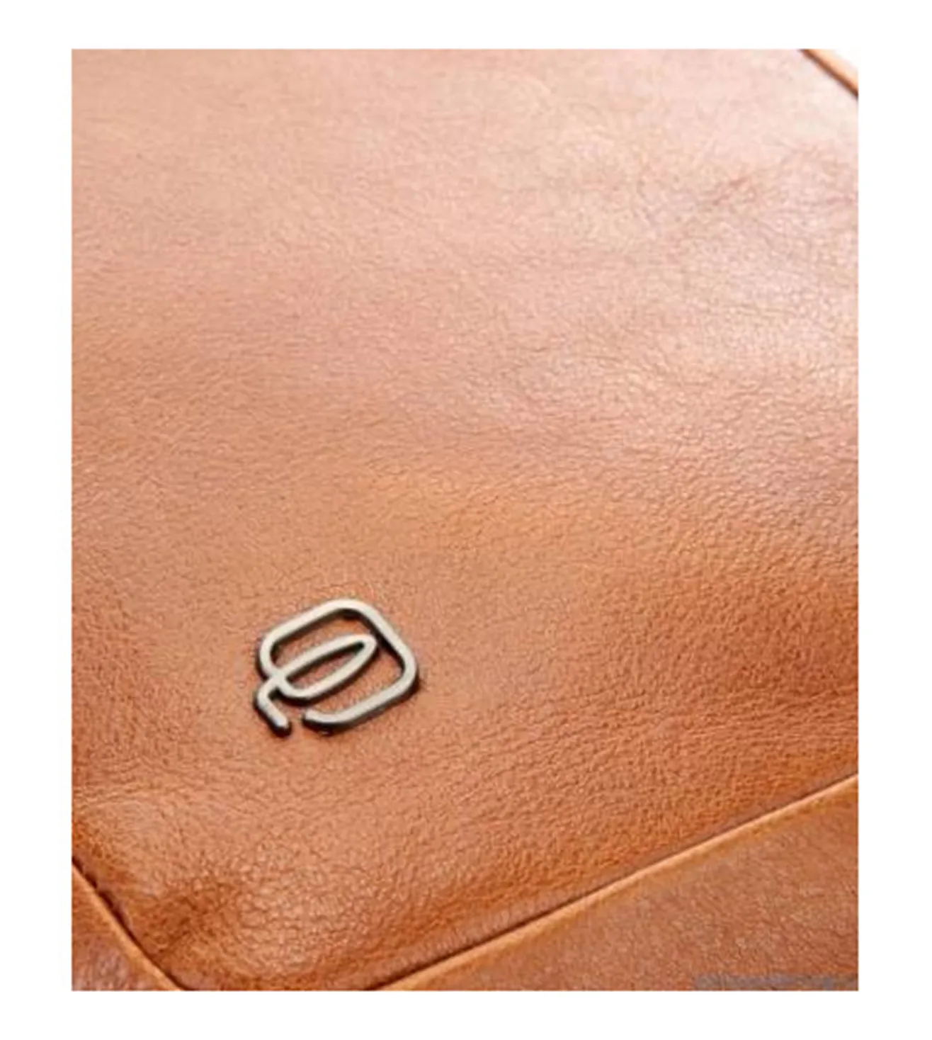 Piquadro Blue Square Unisex Tobacco Crossbody Bag