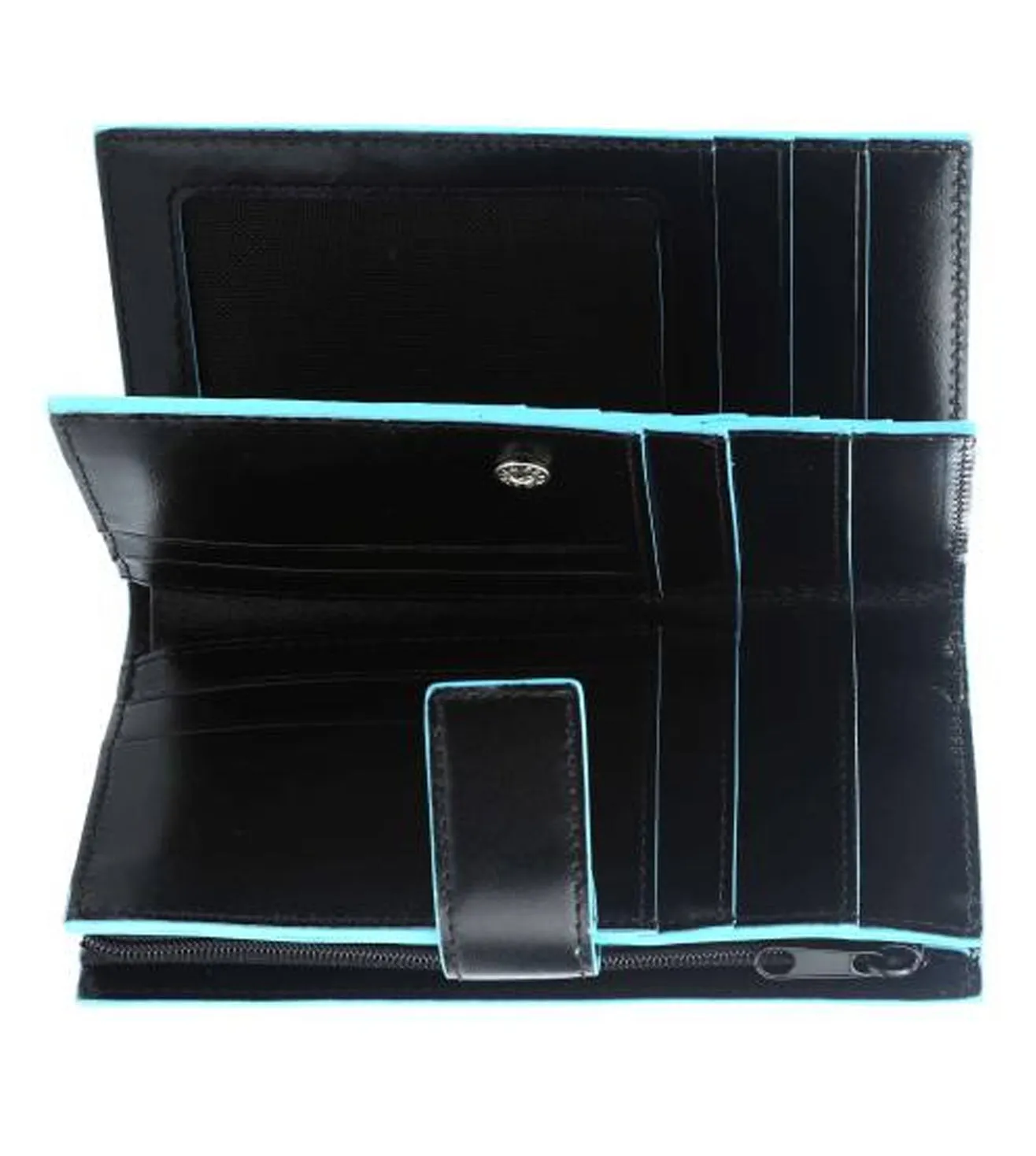 Piquadro Blue Square Women's Black Wallet
