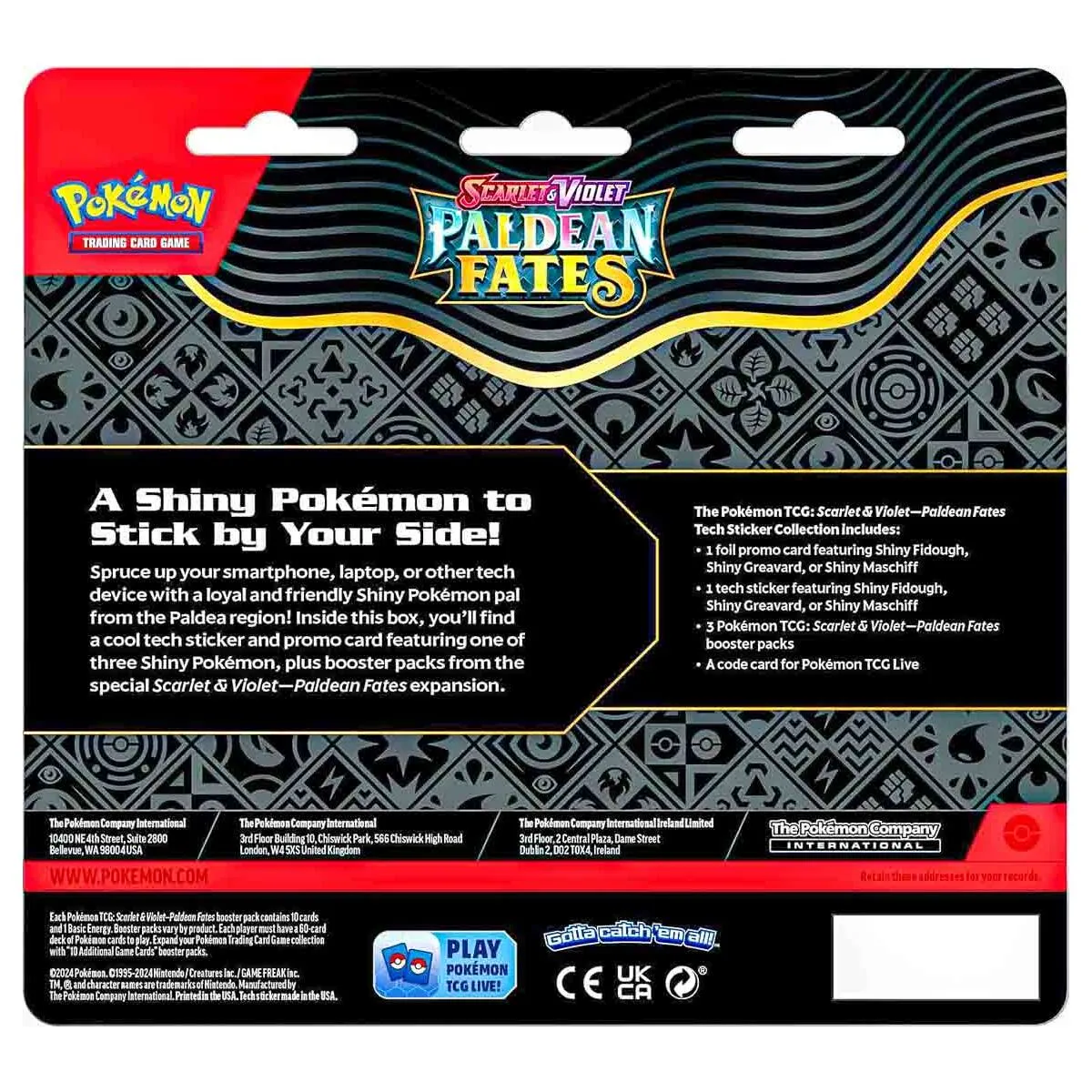 Pokémon TCG: Scarlet & Violet 4.5: Paldean Fates Tech Sticker Collection - Fidough