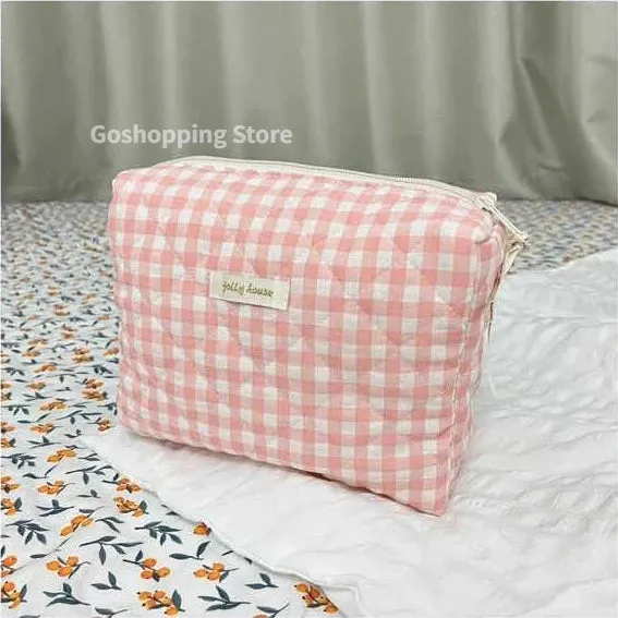 Quilted Cotton Ladies Travel Storage Bag Retro Cherry Design