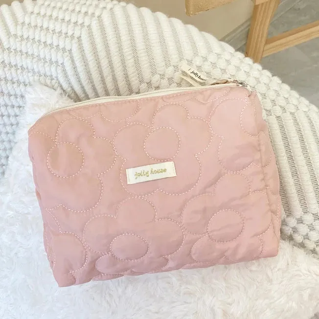 Quilted Cotton Ladies Travel Storage Bag Retro Cherry Design