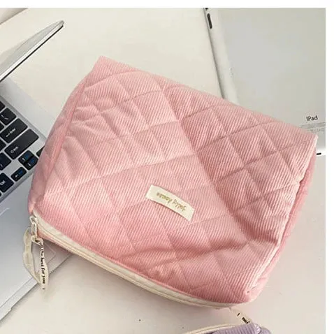 Quilted Cotton Ladies Travel Storage Bag Retro Cherry Design