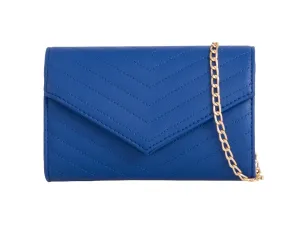 Royal Blue Quilted Clutch Bag