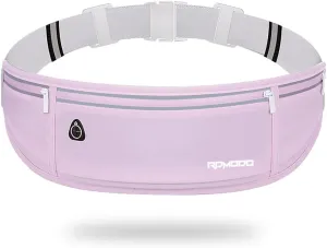 Running Fanny Pack for Women, Running Belts for Men, Water Resistant Waist Pack, Large Capacity Phone PouchAdjustable Bounce Free Phone Holder for Running Walking Hiking Cards Key Light Purple