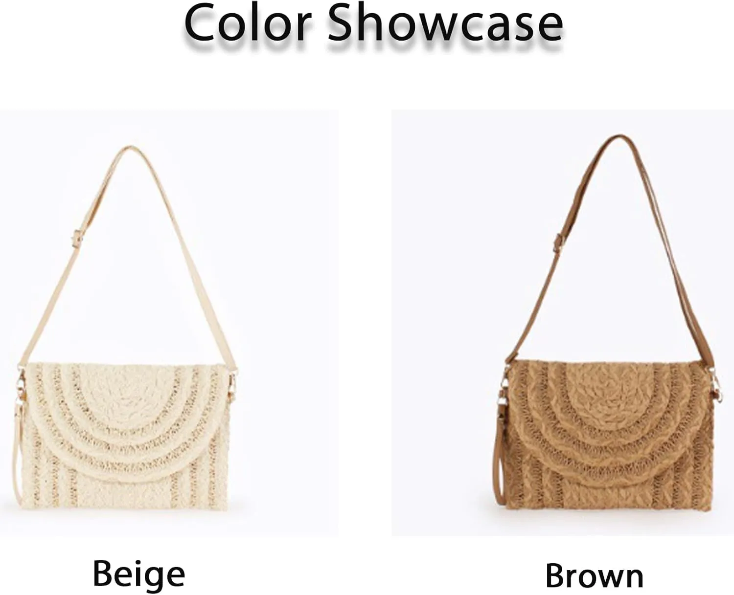 Small Summer Beach Bags Straw Beach Bag Woven Purse Cute Womens Handbag Shoulder Purse Straw Clutch Purses