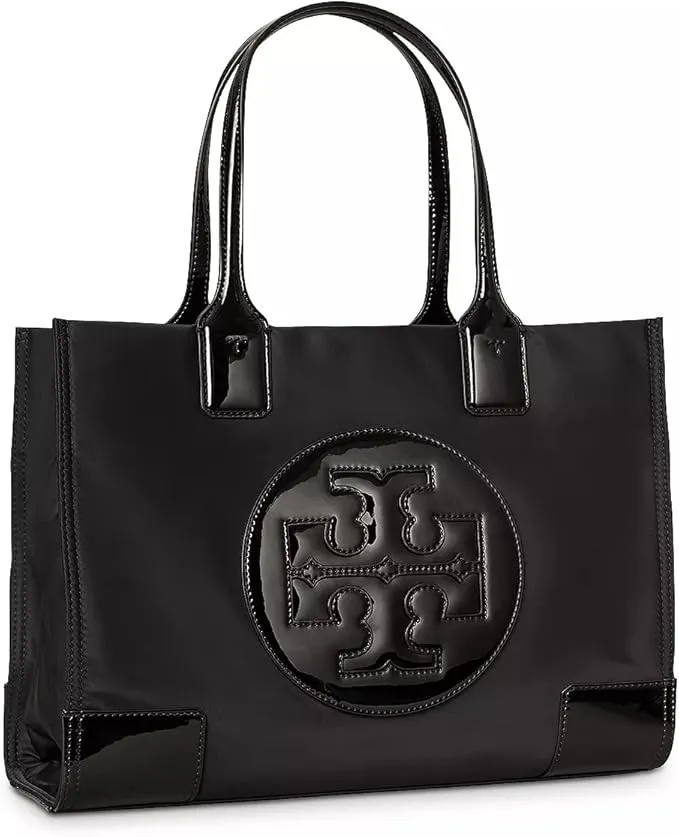 TORY BURCH ELLA SIGNATURE LOGO TOTE BAG