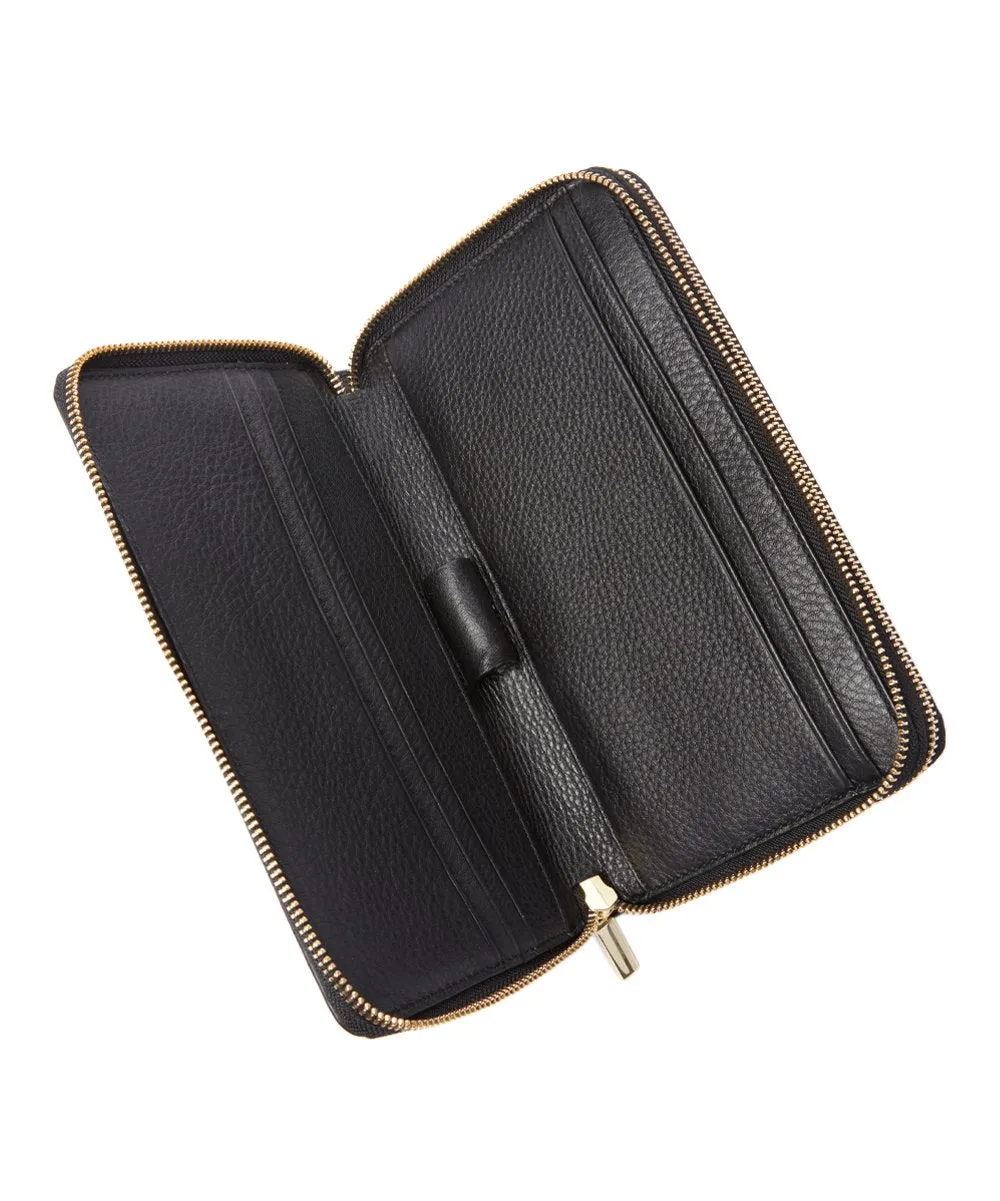 TORY BURCH LANDON LEATHER TRAVEL WALLET CLUTCH BAG