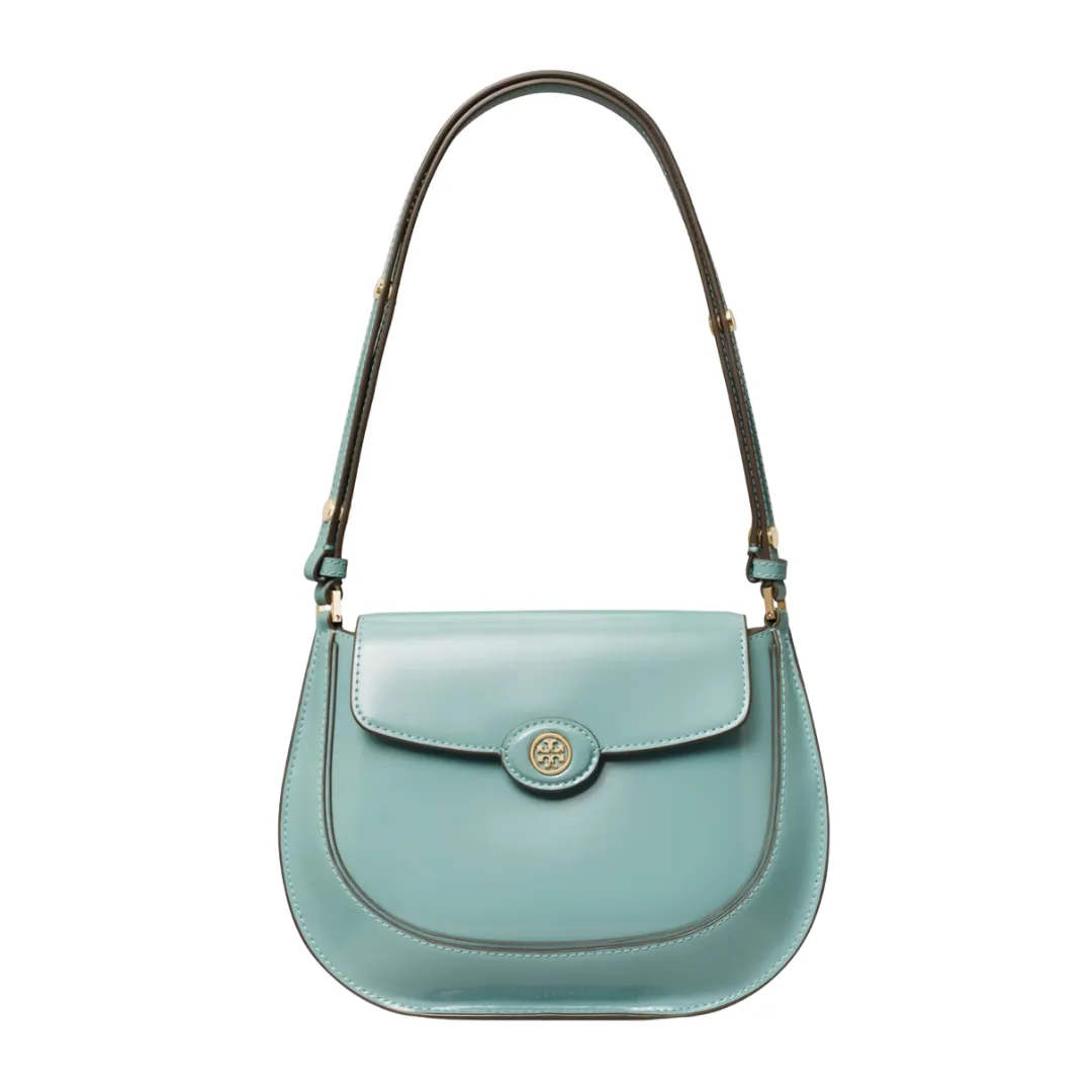 Tory Burch Robinson Spazzolato Small Flap Bag