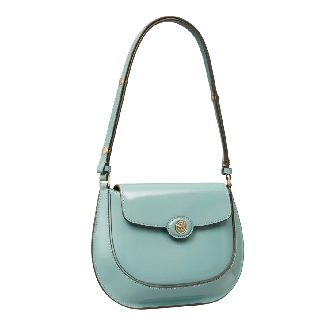 Tory Burch Robinson Spazzolato Small Flap Bag