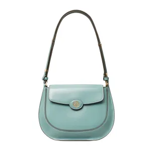 Tory Burch Robinson Spazzolato Small Flap Bag