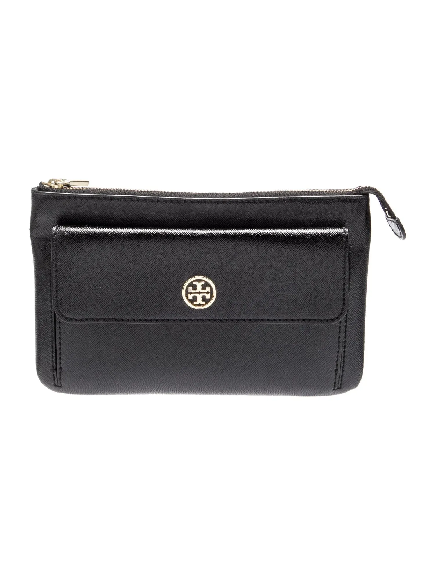 TORY BURCH SAFFIANO LEATHER CLUTCH BAG
