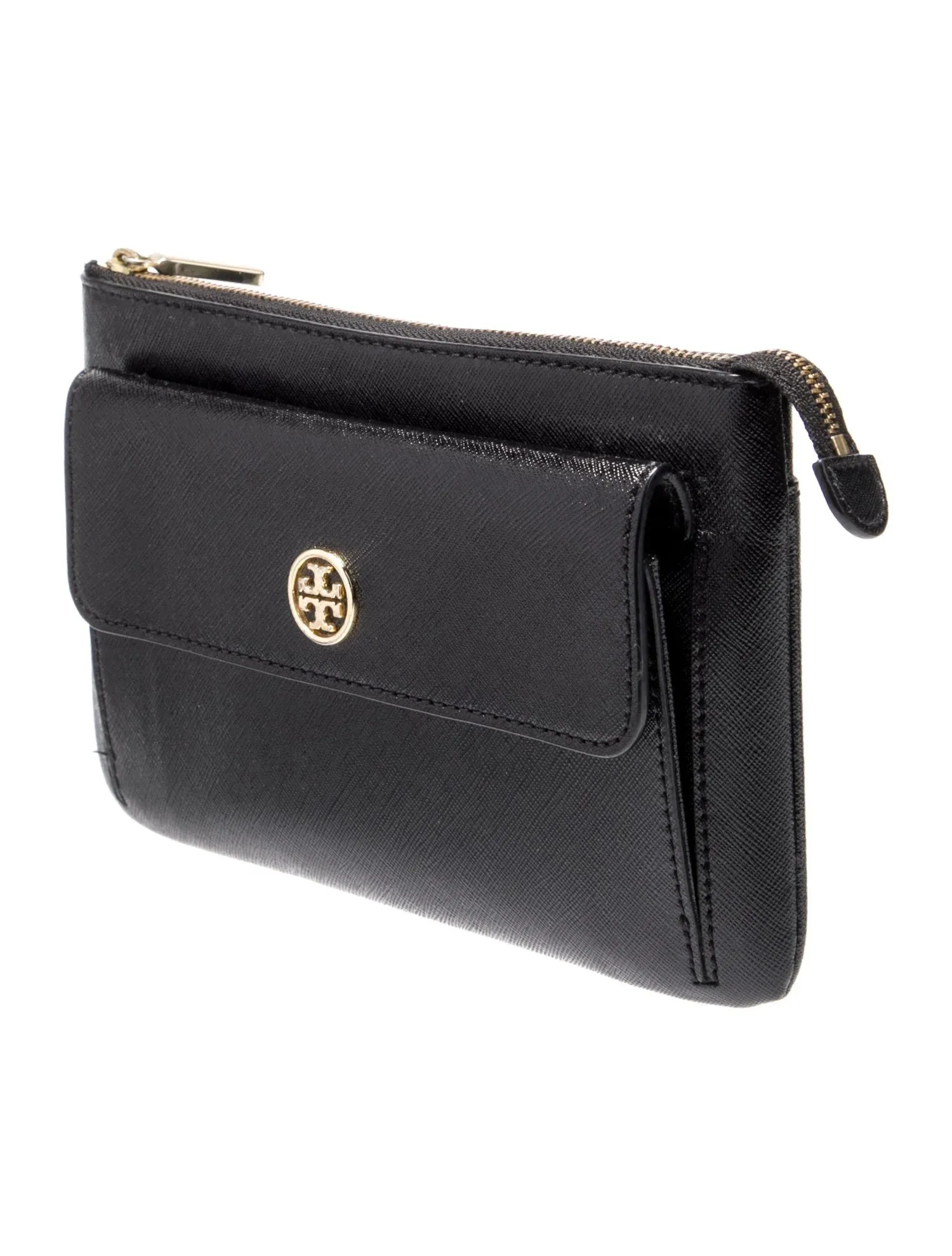 TORY BURCH SAFFIANO LEATHER CLUTCH BAG