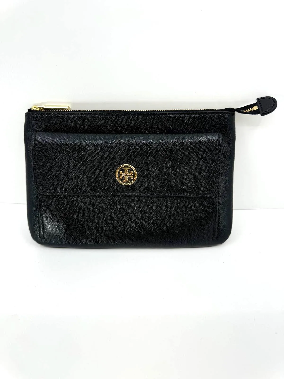 TORY BURCH SAFFIANO LEATHER CLUTCH BAG