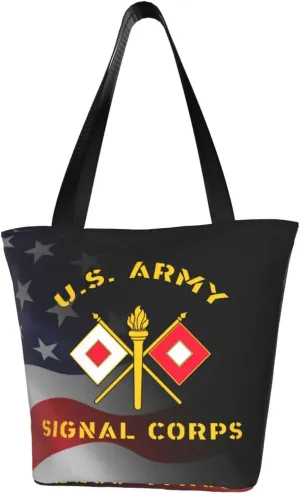Us Army Signal Corps Fashion Shoulder Bag Large Capacity For Man Or Woman