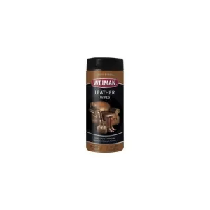 Weiman Products Leather Wipes - Wipe - 7" Width x 8" Length - 30 / Canister - 1 Each - White