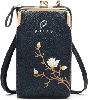 Women Crossbody Phone Bags for Mobile Cell Phone Holder Pocket Wallet PU Leather Sling Wallet for Women Girls Ladies Mini Shoulder Bags with Credit Card Slots