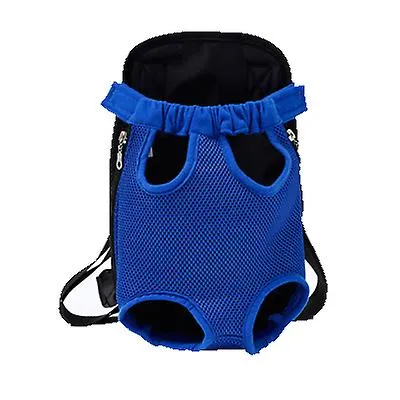 XL 41*25cm blue Outdoor portable pet bag, breathable Mesh backpack for cats and dogs AZ19590