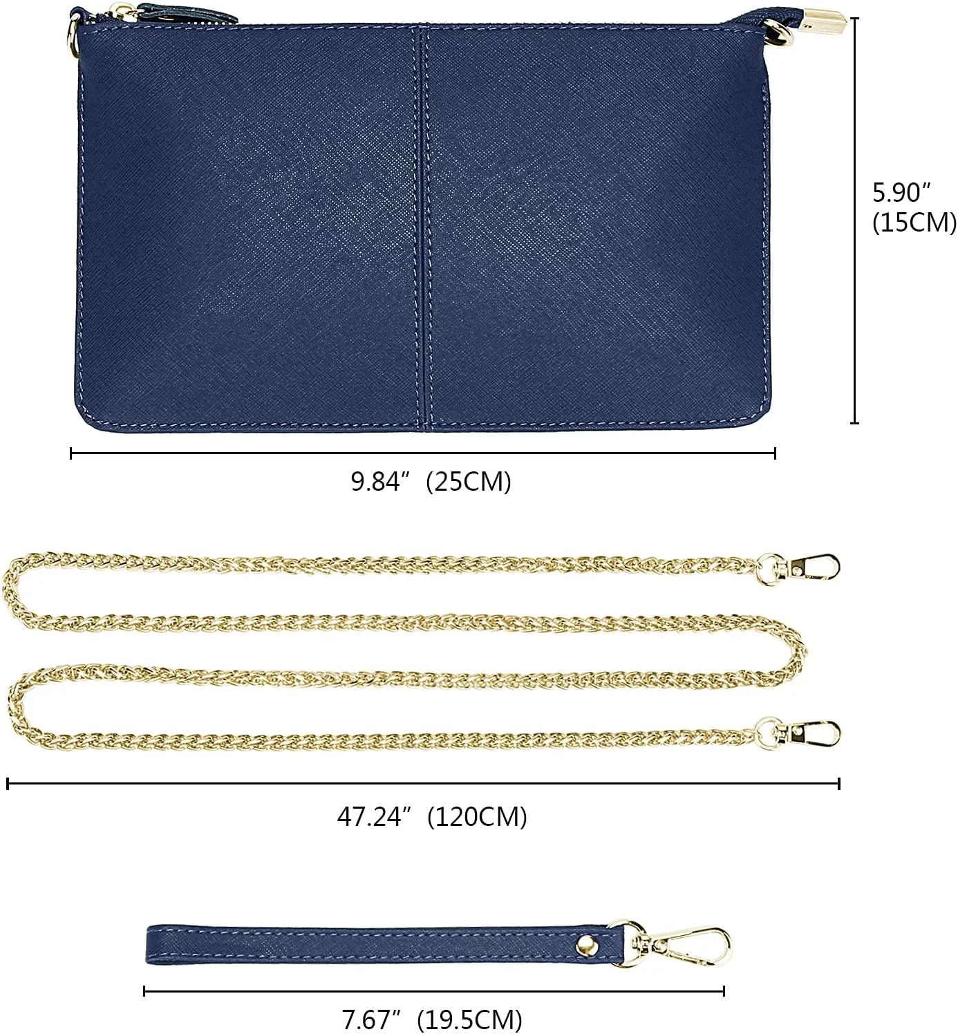 YALUXE Genuine Leather Wristlet Handbags Purses Cell Phone Pocket Clutch Wallet Crossbody Bags for Women